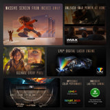 Hisense Laser Cinema PX3-PRO Triple Laser Ultra Short Throw Projector, 80"~150", 4K UHD, High Contrast