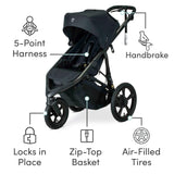 BOB Gear Wayfinder Travel System with Champ Infant Car Seat — Nightfall