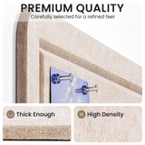 Large Bulletin Board, 48 X 35 Inches Felt Cork Board with 40 Pushpins, Foldable Felt Notice Pin Board Photo Display Board with Self-Adhesive Tape for Office Home School (Oatmeal, 48x35 inch)