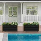 Garvee 39"x16"x18" Gary Aluminum Raised Garden Planter Box, 2-Pack