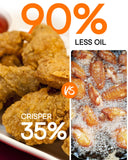 Nuwave Brio 15.5Qt Air Fryer Toaster Oven & Rotisserie Kit, 2024 New Advanced Turbo Convection Tech, 4 Rack