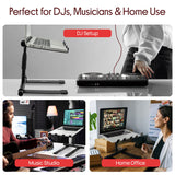 Portable Folding Laptop Stand - Standing Table with Adjustable Angle, Foldable Height and Four Prong Anti-Slip Tray for iPad