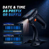 Tera Barcode Scanner 2D Wireless: with Battery Indicator and Stand, HW0002