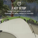 Coleman Montana 8-Person Camping Tent with Rainfly, Weatherproof Family Tent Sets Up in 15 Mins, Fits Multiple Airbeds