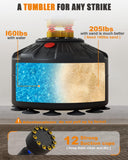 LEKÄRO Freestanding Punching Bag with Boxing Gloves, Heavy Boxing Bag with Stand for Adult Kids, Standing Kickboxing Bag (Black Gold) LEKÄRO