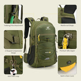 SKYSPER Hiking Backpack for Men Women, 35L Lightweight Travel Daypack, Outdoor Camping Back Pack with Multiple Compartments, Durable for Weekend Getaway