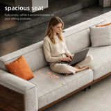 NessCarsti Modern 4-Seater Upholstered Fabric Sofa for Living Room, 111.8"