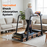 Lastforever Walking Treadmill with Extra-Long Safety Handrails, Home Recovery Fitness Exercise Machine for Elder, Senior Treadmills for Home, Heart Rate Monitor, LED Display, 310 lbs Capacity