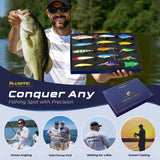 PLUSINNO Fishing Lures kit, Bass Fishing Lures for Freshwater， Fishing Gear Set Gifts for Men, Father's Day Fishing Gifts for Men, Fishermen, and Anglers.