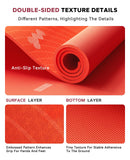 Extra Large Yoga Mat (84''×30'') - 1/3'' Thick Double-Sided PVC Non-Slip Exercise Mat with High Rebound Cushioning -Orange
