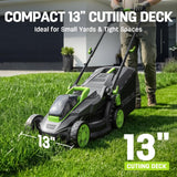 STEELITE 3-in-1 Cordless Lawn Care Kit, Electric Lawn Mower, Trimmer/Edger & Leaf Blower, 21V Brushless, 2 x 4.0Ah Batteries & Dual Chargers for Small Yards