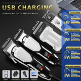 LQT Hair Clippers for Men 4 in 1 White LED Display Cordless Clippers Set Professional Electric Beard Trimmer for Men Foil Shaver Nose and Ear Hair Trimmer with Storage Bag to Son Husband Father Gifts