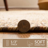 Super Area Rugs Large Braided Rugs 8X11 Farmhouse Kitchen Rug - Ridgewood Braided Rug for Living Room - Reversible - Indoor/Outdoor - Made in USA - Taupetone/Beige, 8' X 11' Oval
