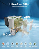 Gosvor LiteVac G1 Pool Vacuum, Wall & Waterline Cleaning, Double Filtration, 150-Min Battery Life for Smart Mode, 200-Min Battery Life for ECO Mode, 15.2 lbs, Smart Navigation, with APP