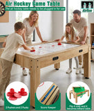 7FT 4-in-1 Multi Game Table with Pool Table Air Hockey Ping Pong, Convertible Pool Dining Table & Desktop with Locked Wheels, Complete Accessories Table Combo for Home, Game Room and Family Daily Use