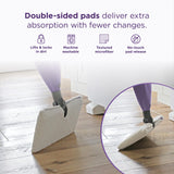 Shark Steam Pocket Mop with 2 Washable Double-sided Pads, Steam Sanitization, Swivel Steering, Lightweight, Steam Cleaner for Sealed Hard Floors, Hardwood, Marble, Tile, Purple, S3501