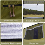 Vidalido Outdoor Camping Shower Tent Easy Setup Privacy Changing Room Portable Camp Shower Tents for Camping with Floor, Waterproof Privacy Shelters Toilet Tent (Army Green)