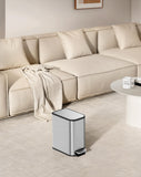 Cesun Small Bathroom Trash Can with Lid Soft Close, Step Pedal