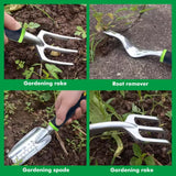 Garden Tool Set, 9 Piece Heavy Duty Gardening Tool Set, with Non-Slip Grip, Storage Tote Bag