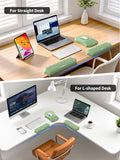 2-in-1 L-Shaped Desk Elbow Pads & & Mouse Pad Set with Wrist Rest, Green