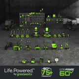 Greenworks 60V 25” Cordless (Self-Propelled) Lawn Mower (LED Lights + Aluminum Handles), 2 x 4.0Ah Batteries