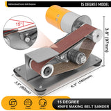 Multifunctional Electric Knife and Tool Sharpener, 7 Adjustable Speed Knife Making Belt Grinder Knife Sharpening System - For Hunting, Serrated & Kitchen Knives, Wood, Plastic, Crafts