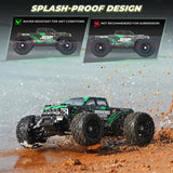 HAIBOXING 1:18 Scale RC Truck 18859E, 4X4 Off-Road Vehicle with Speeds up to 36km/h, Hobby Grade 2.4GHz Remote Control, Water-Resistant Electronics, Two 7.4V Li-Po Batteries for Extended Playtime