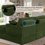 NABUMI 107'' Modular Sectional Sofa with Storage, Oversized Boneless Couch