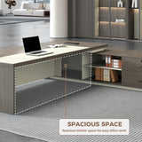 79" L-Shaped Executive Desk, Right Return, Lockable Drawer