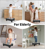 LIFTOZA 5-Level Adjustable Step Stool, 700 LBS Capacity Safety Bed Step for Seniors, Exercise Setp Platform, Portable Stair Assist for Elderly, Wide Step up for Kitchen, Car, Bedside & Shower, Grey