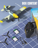 volantexrc RC Plane, 4 Channel Remote Control Airplane BF109 Fighter RTF with Aileron, Gyro, Aerobatics & 3 Modes Easy to Fly, Hobby Radio Controlled Aircraft for Beginners & Adults (Yellow)