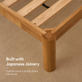 FLEXISPOT Hako G2 Japanese Joinery Bed Frame King, No-Tool Assembly