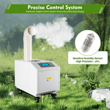 Ultrasonic Industrial Agricultural Humidifier 3kg/h, Commercial Air Humidifier Sprayer with 10L/2.64gal Tank, 160m³/h Air Flow, Mist Cooling Sprayer for Warehouse Greenhouse Garden, Time Control