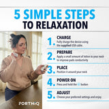 FORTHiQ Neck TENS Machine with Heat, Electric Neck Massager for Pain Relief, 15 Levels Deep Tissue Massage, Portable and Soothing, FSA-HSA Eligible