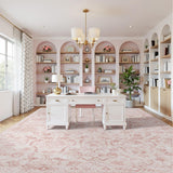 Pink Extra Large Area Rug 10x14 for Living Room