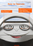 Portable Electric Space Heater with Thermostat, 1500W/750W Safe and Quiet Ceramic Heater Fan, Silver GiveBest