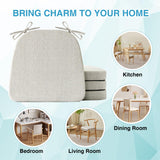 IASEAHK Chair Cushions for Dining Chairs Set of 4, Non Slip Kitchen Chair Pads