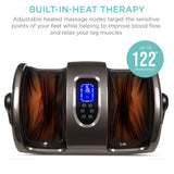 Best Choice Products Heated Shiatsu Foot Massager for Pain Relief, Plantar Fasciitis, Neuropathy, Blood Circulation w/Compact Design - Gray