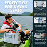 Kayak Cooler Behind Seat – Small Portable Cooler Bag for Kayak Seat Storage, Kayak Accessories for Fishing, Kayak Crate, Insulated Soft Sided Cooler Bag for Paddle Board Cooler - Fishing Blueprint