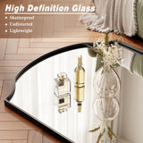 VooBang Triple-Arched Mirror Full Length, 71" x 32" Floor Mirror with Stand, Matte Aluminum Alloy Frame Full Body Mirror, Standing Hanging or Leaning for Bedroom and Living Room, Black