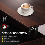 WLIVE Lift Top Coffee Table for Living Room/Dining/Office, Espresso