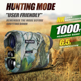 Hunting Laser Rangefinder with Rechargeable Battery 1000 Yards Hunting Range Finder with Target Acquisition REVASRI