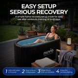 Nuvio Long Recovery Pod Pro - 120 Gallon Ice Bath Cold Plunge Tub