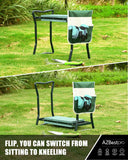 Garden Stool and Kneeler, Foldable Gardening Bench with Tool Bag Pouch EVA and Garden Gloves, Garden Kneeler and Seat Gardening