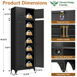 Polup 90" Pantry Cabinet, Tall Metal Storage Cabinet with Doors and Shelves