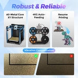 Flashforge AD5X Multicolor 3D Printer, 600mm/s High-Speed 3D Printer with 300˚C Nozzle