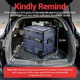 BODEGACOOLER 12 Volt Car Refrigerator,59 Quart (55L)12v Portable refrigerator,Car Fridge Freezer, -4℉-68 (2 Doors)