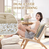Chair Cushions for Dining Chairs, Tufted Memory Foam Chair Pads with Non-Slip Backing, Kitchen Seat Cushions with Ties