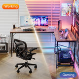 DUMOS 66" L Shaped Gaming Computer Desk, Sturdy Corner Table
