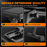 BODY RHYTHM Semi-Commercial Foldable Flat Bench for Multi-Purpose Weight Training and Ab Workout, Flat Weight Workout Exercise Bench with 1000lb Weight Capacity for Strength Training Bench Press, Suitable for Home and Gym. BODY RHYTHM